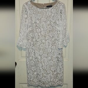 Women's Jessica Howard White Lace Dress || Size 6
